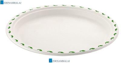 EKOLOJİK TABAK 26 CM BASKILI 50'Lİ - 1