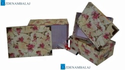 HEDİYE KUTUSU 3'LÜ SANDIK 34*24*5 CM - 2