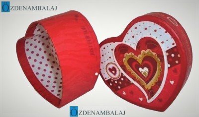 HEDİYE KUTUSU KABARTMALI KALP 1'Lİ 11*10*5,5 CM - 1