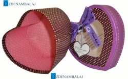 HEDİYE KUTUSU KAHVE PEMBE DESENLİ 1'Lİ 12,5*11,5*8,5 CM - 2