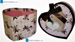 HEDİYE KUTUSU KREM  KAHVE DESENLİ 1'Lİ 12,5*11,5*8,5 CM
