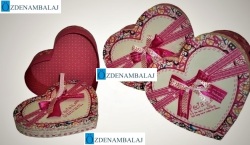 HEDİYE KUTUSU KÜÇÜK HARF KALPLİ 3'LÜ 24*22*10 CM - 3