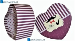 HEDİYE KUTUSU MOR BEYAZ PİPO 1'Lİ 11,5*10,5*5*5,5 CM - 2