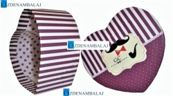 HEDİYE KUTUSU MOR BEYAZ PİPO 1'Lİ 11,5*10,5*5*5,5 CM - 3