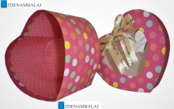 HEDİYE KUTUSU PEMBE  RENKLİ DESEN 1'Lİ 12,5*11,5*8,5 CM - 2