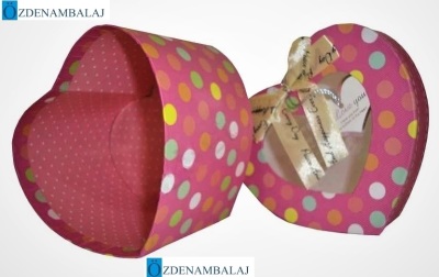 HEDİYE KUTUSU PEMBE RENKLİ DESEN 1'Lİ 12,5*11,5*8,5 CM - 2