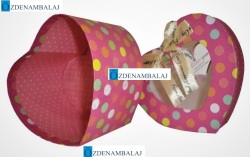 HEDİYE KUTUSU PEMBE  RENKLİ DESEN 1'Lİ 12,5*11,5*8,5 CM - 3