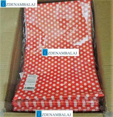 HEDİYE PAKETİ KIRMIZI PUANTİYELİ JUMBO CM 50'Lİ - 5