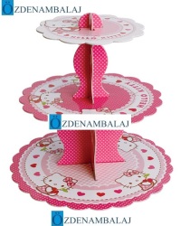 HELLO KİTTY KARTON CUPCAKE STANDI - 2