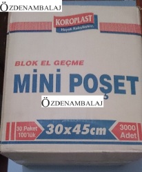 KROPLAST BLOK POŞET KARIŞIK RENKLİ 30*45 CM 100'LÜ - 6