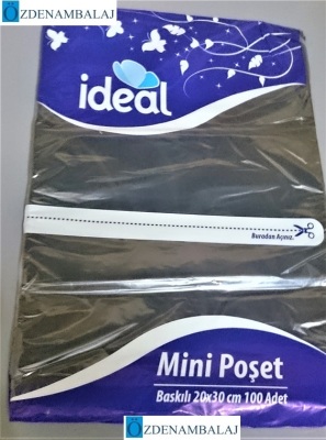 İDEAL MİNİ POŞET 20*30 CM 100'LÜ ( SİYAH ) - 1
