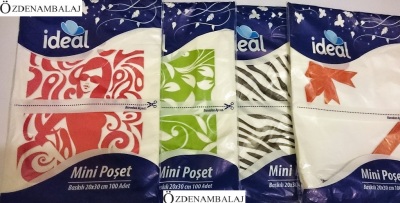 İDEAL BASKILI  MİNİ POŞET 20*30 CM KARIŞIK RENKLİ - 2