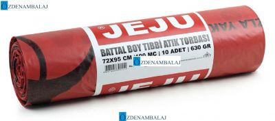 JEJU EKONOMİK TIBBİ ATIK BASKILI BATTAL BOY ÇÖP TORBASI KOD : 919 - 2