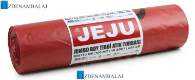 JEJU EKONOMİK TIBBİ ATIK BASKILI JUMBO BOY ÇÖP TORBASI KOD : 918 - 1
