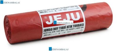 JEJU EKONOMİK TIBBİ ATIK BASKILI JUMBO BOY ÇÖP TORBASI KOD : 918 - 2