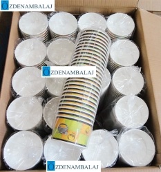 KARTON ÇORBA KASESİ 16 OZ STD BASKILI + KAPAK TAKIM  - 4