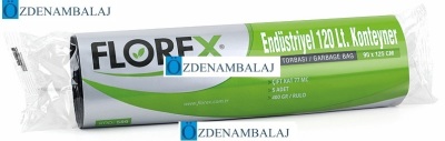 KLASİK SERİ ENDÜSTRİYEL 120 LT KONTEYNER ÇÖP TORBASI C KATLAMA KOD : 509 - 3