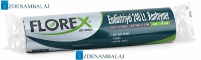 KLASİK SERİ ENDÜSTRİYEL 240 LT KONTEYNER ÇÖP TORBASI C KATLAMA KOD : 510 - 1