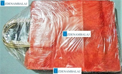 KOROPLAST SAPLI KRAFT ÇANTA KÜÇÜK ( KIRMIZI ) 25'Lİ - 3