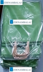 KOROPLAST SAPLI KRAFT ÇANTA KÜÇÜK  ( YEŞİL ) 25'Lİ - 3