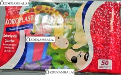 KOROPLAST TAKVİYELİ POŞET Ç.RENKLİ 26*38 CM - 2