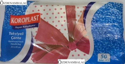 KOROPLAST TAKVİYELİ POŞET Ç.RENKLİ 33*45 CM - 2
