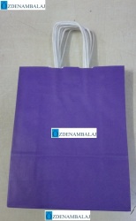 KRAFT ÇANTA MOR 19*24 CM 25'Lİ - 2
