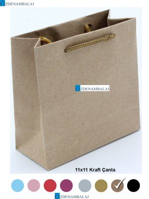 KRAFT HEDİYELİK ÇANTA 11*11*CM 50’Lİ - 2