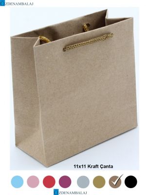 KRAFT HEDİYELİK ÇANTA 11*11*CM 50’Lİ - 1