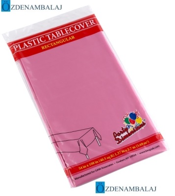 MASA ÖRTÜSÜ PLASTİK 1,37 MT*2,74 MT ( PEMBE ) - 2