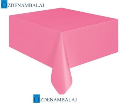 MASA ÖRTÜSÜ PLASTİK 1,37 MT*2,74 MT ( PEMBE ) - 1