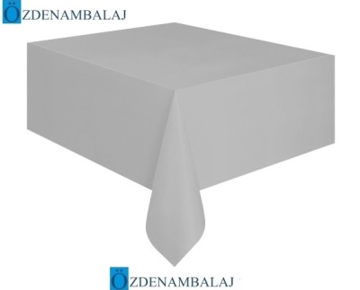 MASA ÖRTÜSÜ PLASTİK 1,37 MT*2,74 MT GÜMÜŞ ( SİLVER ) - 1