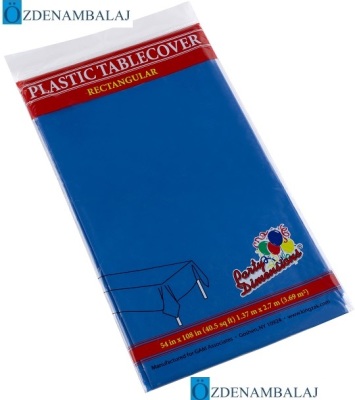MASA ÖRTÜSÜ PLASTİK 1,37 MT*2,74 MT ( MAVİ ) - 2