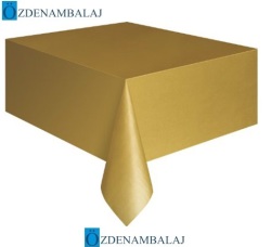 MASA ÖRTÜSÜ PLASTİK 1,37 MT*2,74 MT ( ALTIN ) - 2