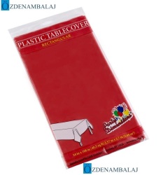 MASA ÖRTÜSÜ PLASTİK 1,37 MT*2,74 MT ( KIRMIZI ) - 2