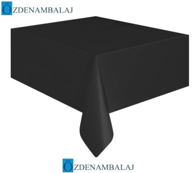 MASA ÖRTÜSÜ PLASTİK 1,37 MT*2,74 MT ( SİYAH ) - 1
