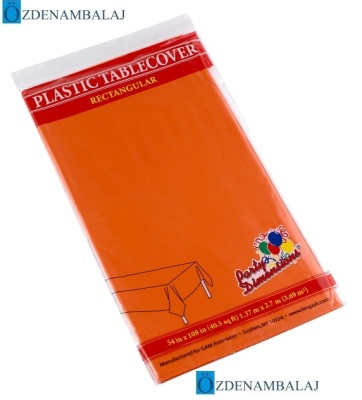 MASA ÖRTÜSÜ PLASTİK 1,37 MT*2,74 MT ( TURUNCU ) - 2