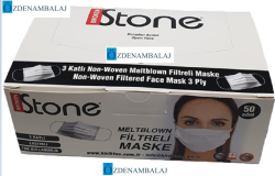 MASKE NON WOMEN 3 KATLI FİLTRELİ MASKE ( 50 AD*40 PK = 2000 ADET ) - 2