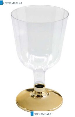 ​METALİK ALTIN KISA AYAKLI KADEH 150 ML 6’LI - 2