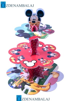 MİCKEY KARTON CUPCAKE STANDI - 1