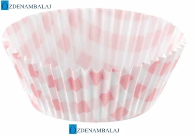 MUFFİN KEK KAPSÜLÜ PEMBE KARELİ 6*12 = 72 PAKET - 1