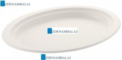 BASKISIZ OVAL EKOLOJİK TABAK 28*20 CM 50'Lİ - 2