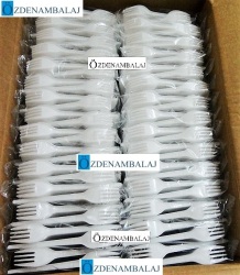 OZDN PLASTİK ÇATAL BEYAZ 100'LÜ - 3