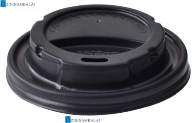 OZDN SİYAH KARTON BARDAK KAPAĞI 6,5 7 OZ BARDAKLAR İÇİN UYUMLU’100 ADE - 2