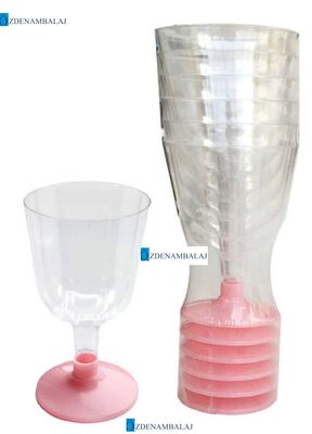 PEMBE KISA AYAKLI KADEH 150 ML 6’LI - 3