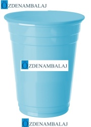 PLASTİK BÜYÜK MEŞRUBAT BARDAĞI ( BEBEK MAVİSİ 8'Lİ ) - 2