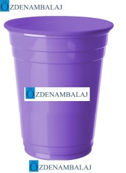 PLASTİK BÜYÜK MEŞRUBAT BARDAĞI ( LİLA 8'Lİ ) - 2