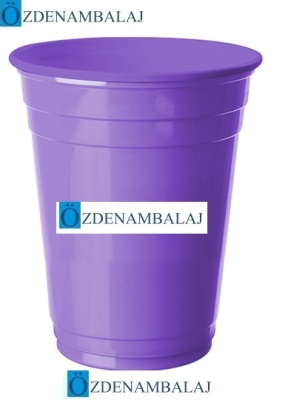 PLASTİK BÜYÜK MEŞRUBAT BARDAĞI ( LİLA 8'Lİ ) - 2