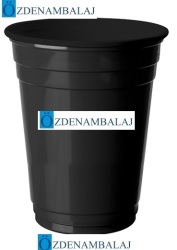 PLASTİK BÜYÜK MEŞRUBAT BARDAĞI ( SİYAH 8'Lİ ) - 2