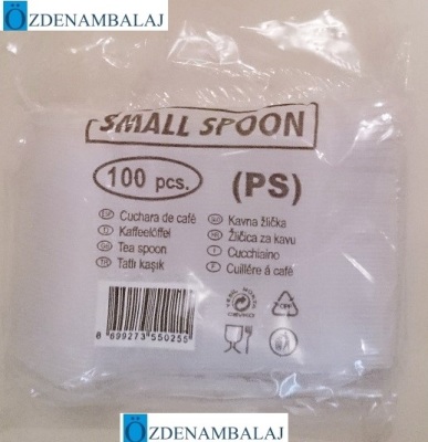 PLASTİK TATLI KAŞIĞI KÜÇÜK ŞEFFAF 127 MM 100'LÜ - 3